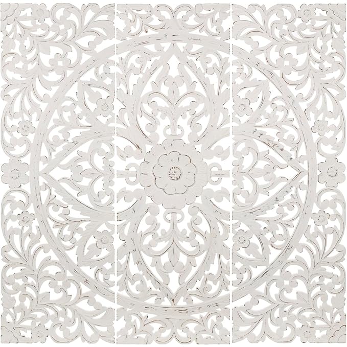 Urbane Crafts Mandala Wooden Wall Panel Set of 3