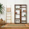 Handcrafted Solid Mango Wood Room Divider & Multi-Tier Display Bookshelf