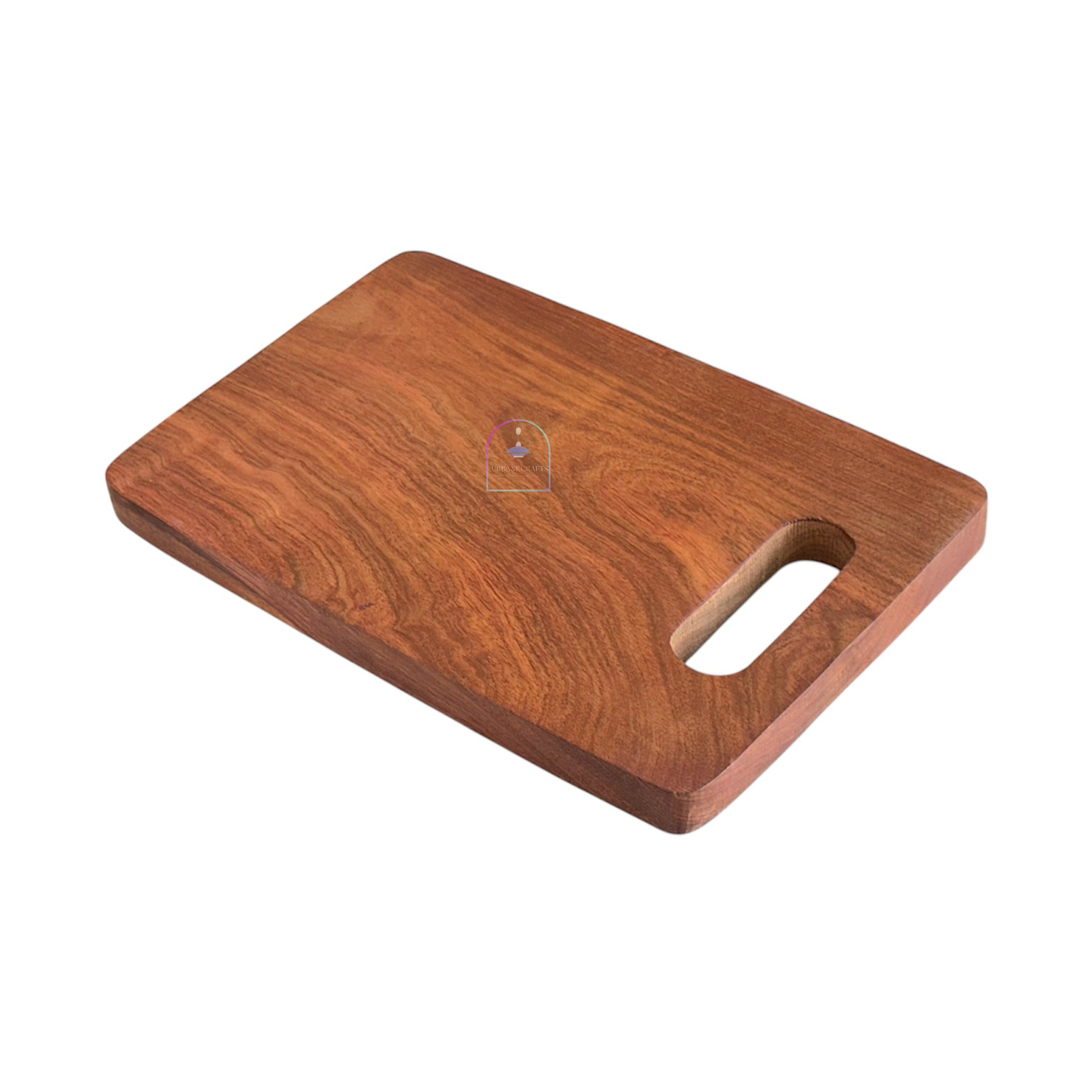 Handcrafted Acacia Wood Rectangular Chopping Board Set of 2 | Heavy-Duty Wooden Cutting Blocks with Built-in Grip Handles (Large & Small Combo) for Kitchen, Meat, Vegetables & Charcuterie