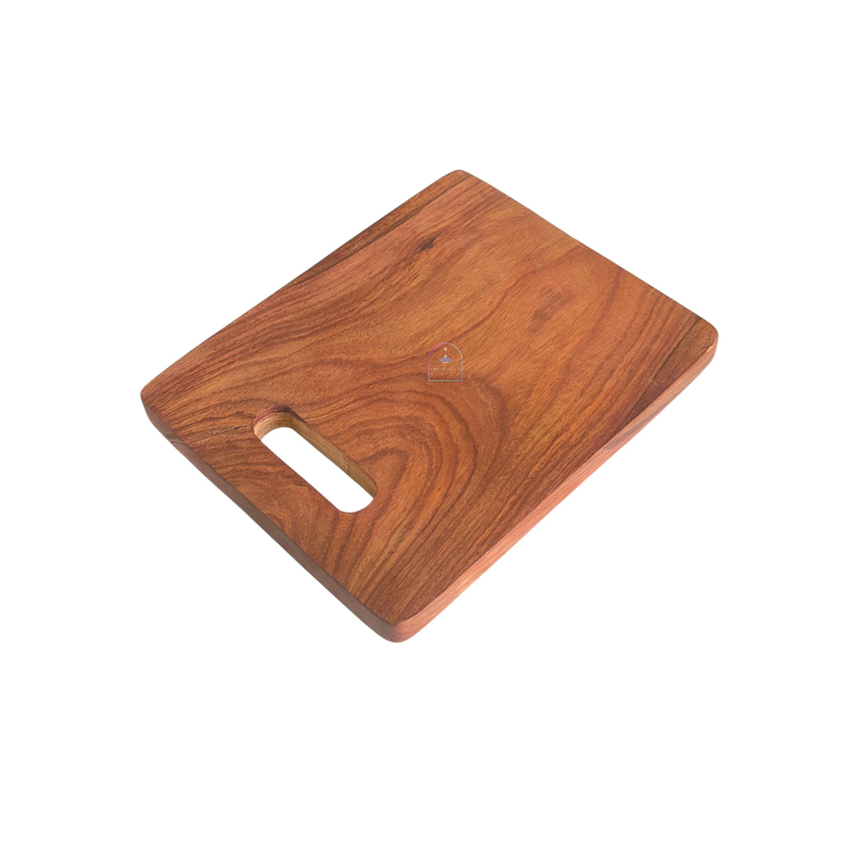 Handcrafted Acacia Wood Rectangular Chopping Board Set of 2 | Heavy-Duty Wooden Cutting Blocks with Built-in Grip Handles (Large & Small Combo) for Kitchen, Meat, Vegetables & Charcuterie