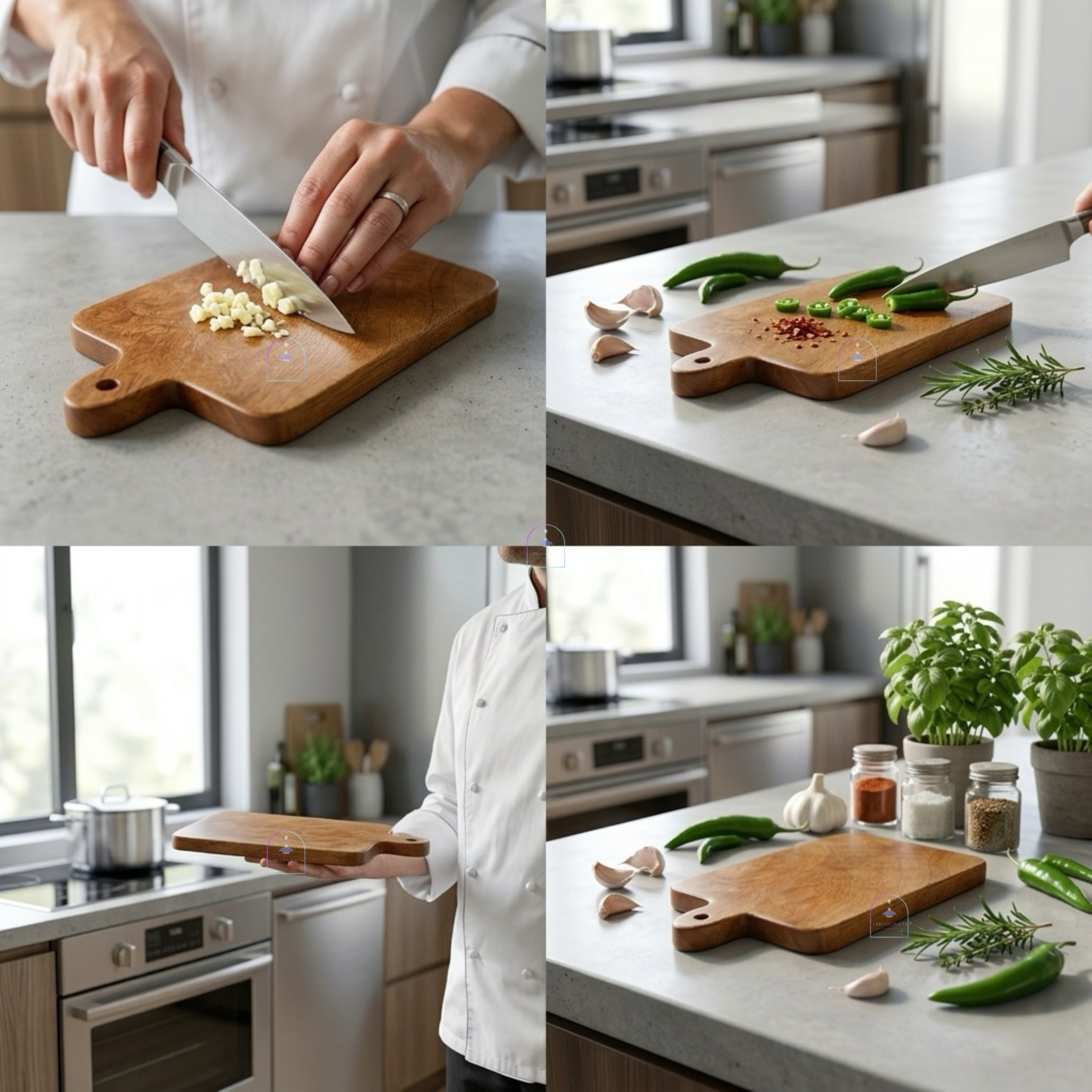 Handcrafted Mango Wood Mini Cutting Board with Handle | 9x5 Inch Decorative Wooden Cheese Board & Serving Platter for Kitchen, Bar, Charcuterie