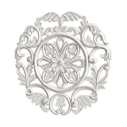 Urbane Crafts Handcrafted Wooden Mandala Wall Panel – 59x59 cm