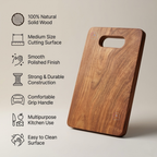 Handcrafted Acacia Wood Rectangular Chopping Board Set of 2 | Heavy-Duty Wooden Cutting Blocks with Built-in Grip Handles (Large & Small Combo) for Kitchen, Meat, Vegetables & Charcuterie