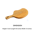 Handcrafted Mango Wood Cloud-Shaped Chopping Board | 10x6 Inch Organic Curved Wooden Cheese Board & Pizza Paddle Serving Platter with Handle