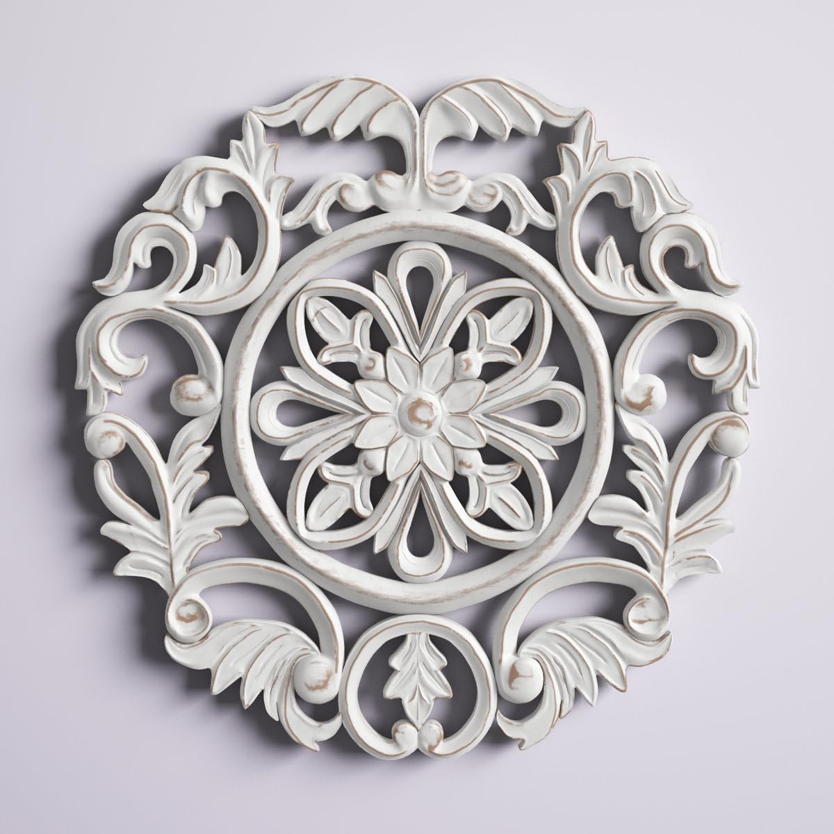 Urbane Crafts Handcrafted Wooden Mandala Wall Panel – 59x59 cm