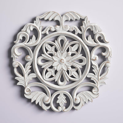 Urbane Crafts Handcrafted Wooden Mandala Wall Panel – 59x59 cm