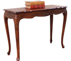 Urbane Crafts Vintage Handcrafted Solid Wood Console Table for Entryway & Living Room – Classic Carved Accent Sofa Table with Curved Legs