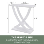 Urbane Crafts Modern Wooden Console Table with Geometric X-Base Design | Contemporary Entryway & Living Room Accent Table