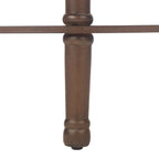 Urbane Crafts Premium Solid Teak Wood Semi-Circular Console Table with Bottom Shelf | Classic Entryway & Living Room Accent Table