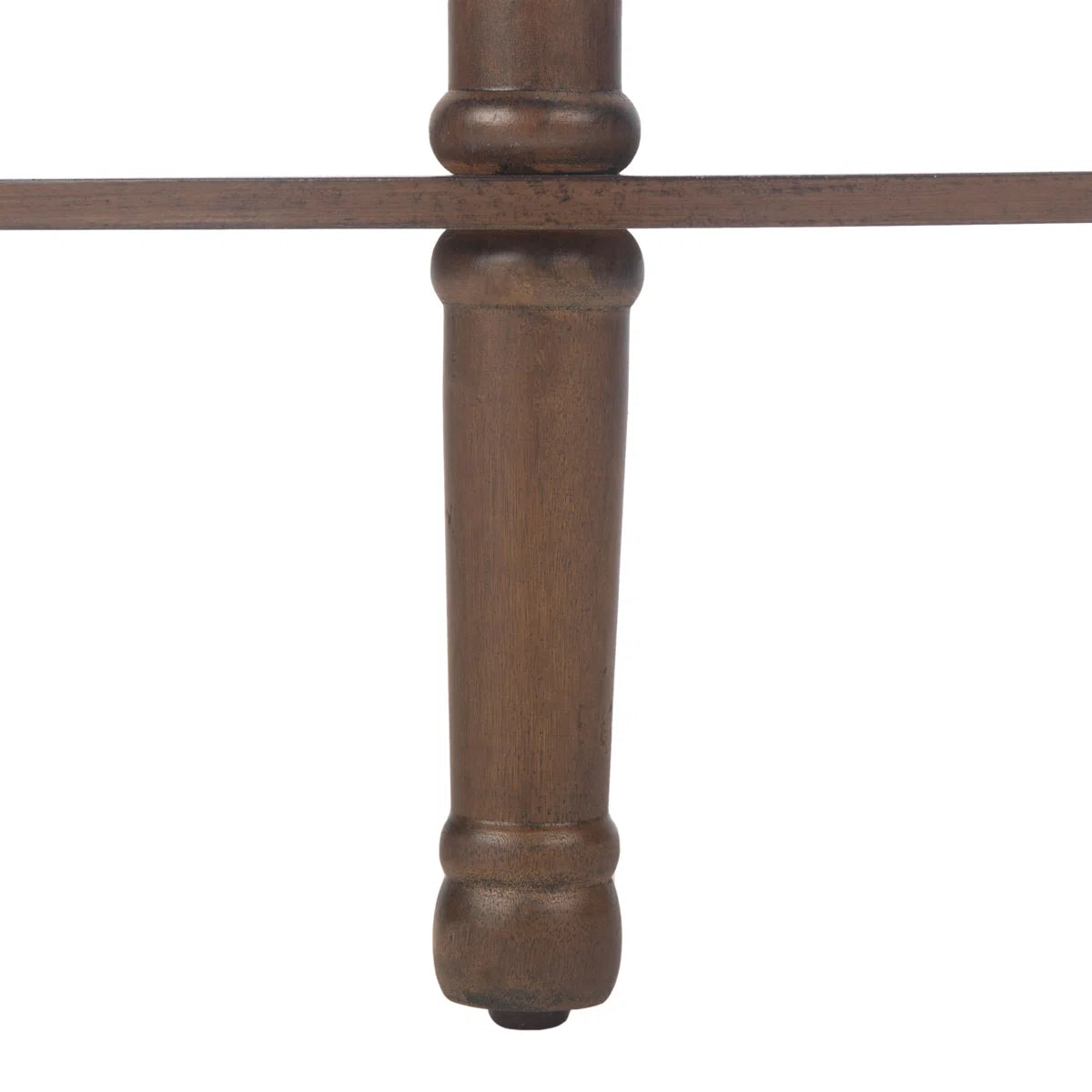Urbane Crafts Premium Solid Teak Wood Semi-Circular Console Table with Bottom Shelf | Classic Entryway & Living Room Accent Table