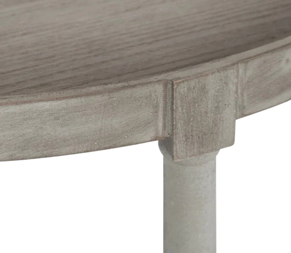 Urbane Crafts Premium Solid Teak Wood Semi-Circular Console Table with Bottom Shelf | Classic Entryway & Living Room Accent Table