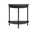Urbane Crafts Premium Solid Teak Wood Semi-Circular Console Table with Bottom Shelf | Classic Entryway & Living Room Accent Table