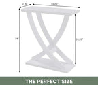 Urbane Crafts Modern Wooden Console Table with Geometric X-Base Design | Contemporary Entryway & Living Room Accent Table