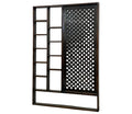 Handcrafted Solid Mango Wood Room Divider & Multi-Tier Display Bookshelf