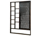 Handcrafted Solid Mango Wood Room Divider & Multi-Tier Display Bookshelf
