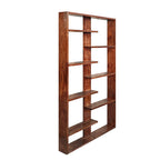 Handcrafted Solid Mango Wood Room Divider & Multi-Tier Display Bookshelf