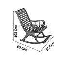 Urbane Crafts Handcrafted Solid Rosewood Rocking Chair | Traditional Wooden Lounge Rocker | Elegant Relaxation Chair