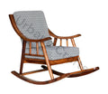 Urbane Crafts Handcrafted Solid Rosewood Cushioned Rocking Chair | Upholstered Wooden Lounge Rocker for Living Room & Relaxation