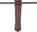 Urbane Crafts Premium Solid Teak Wood Semi-Circular Console Table with Bottom Shelf | Classic Entryway & Living Room Accent Table