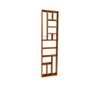 Handcrafted Solid Mango Wood Room Divider & Multi-Tier Display Bookshelf