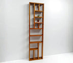 Handcrafted Solid Mango Wood Room Divider & Multi-Tier Display Bookshelf