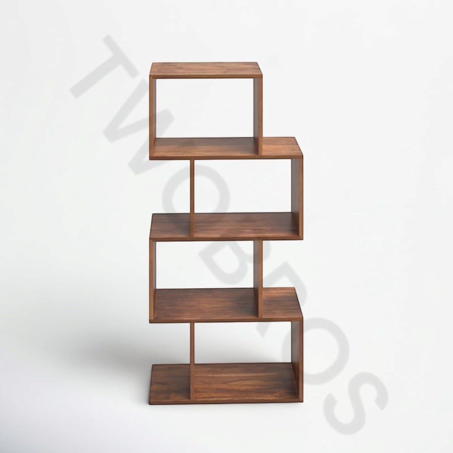Urbane Crafts Multipurpose Shelf Unit, 5 Tiers, Solid Mango Wood Modern Display Book Rack for Home Office Use | Book Shelves Open Bookcase Showcase Stand | Display Unit Bookshelf for Home Library