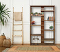 Handcrafted Solid Mango Wood Room Divider & Multi-Tier Display Bookshelf