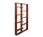 Handcrafted Solid Mango Wood Room Divider & Multi-Tier Display Bookshelf